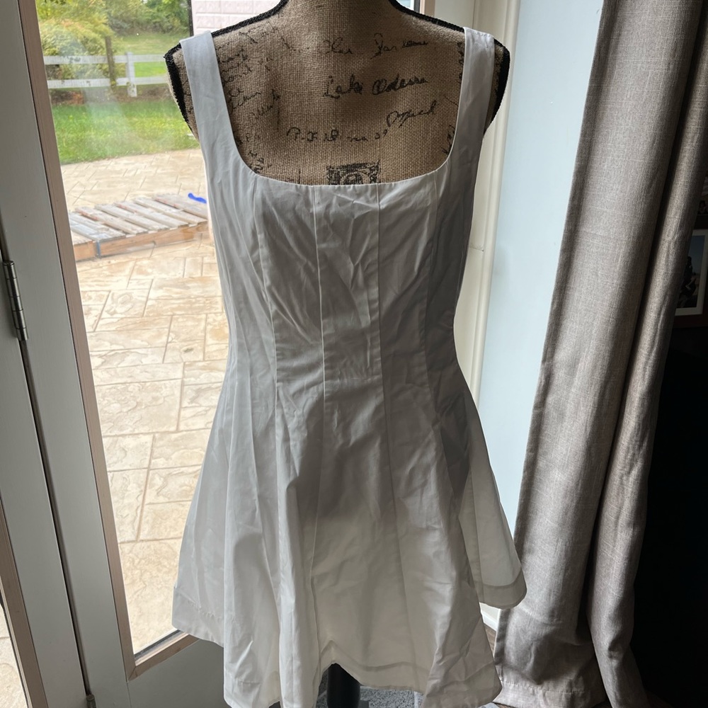 Sophie Rue white mini poplin dress size medium